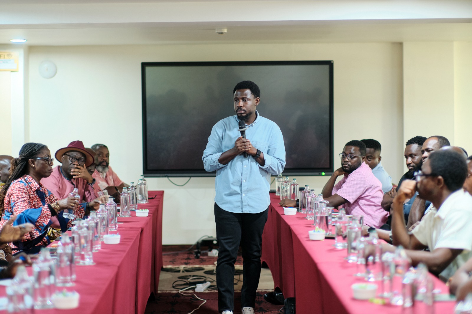 Dr. Asante-Darko engaging participants during a leadership seminar